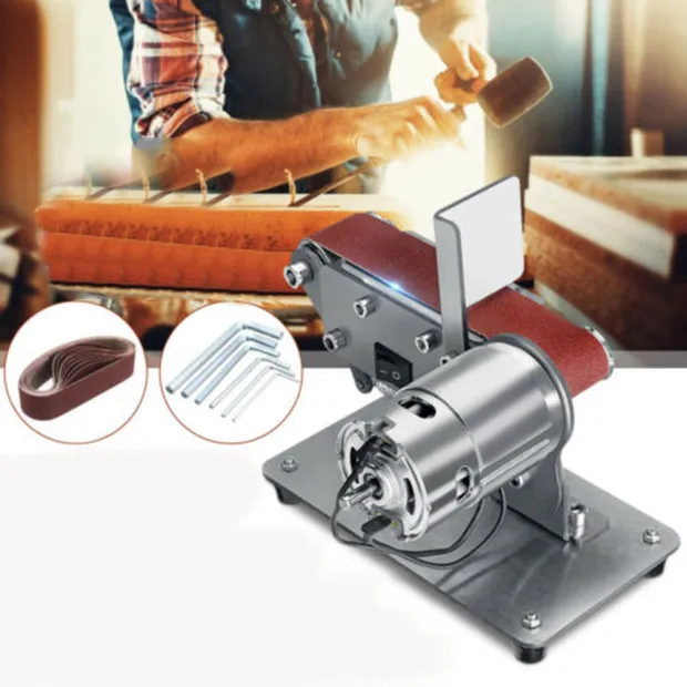 

Top Selling Belt Sander Machine With 10 Sanding Belts 5 Wrenches Metal Power 300W Voltage 24V No-Load Speed 1000-9000RPM
