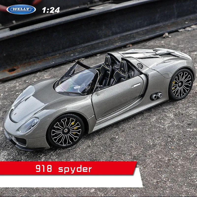 Welly 1:24 Porsche 918 spyder автомобиль сплав модель автомобиля моделирование автомобиля украшение коллекция Подарочная игрушка Литье под давлением модель игрушка для мальчиков - Цвет: 918 Spyder