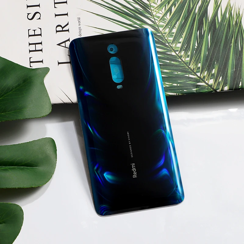 Blue Для Xiaomi Mi 9t Pro официальное Оригинальное закаленное стекло чехол для Xiaomi Mi 9t Pro задняя Корпус батареи Запасная часть - Цвет: Blue
