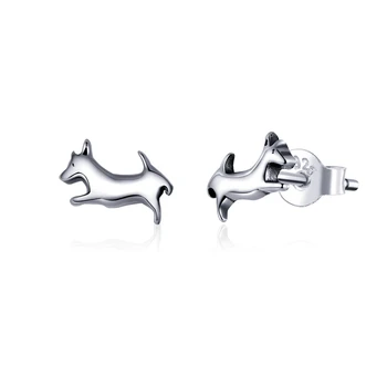 

Puppy Dog Animal Stud Earrings for Women Real Sterling Silver 925 Hypoallergenic Silver Jewelry Girl Gifts TDF818