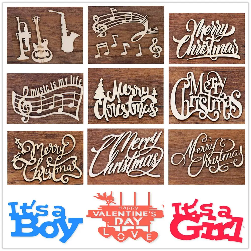 

Christmas words letters Metal Cutting Dies Scrapbooking Stencil DIY Paper Card Decorative Embossing Die Cut Craft Dies 2021 NEW