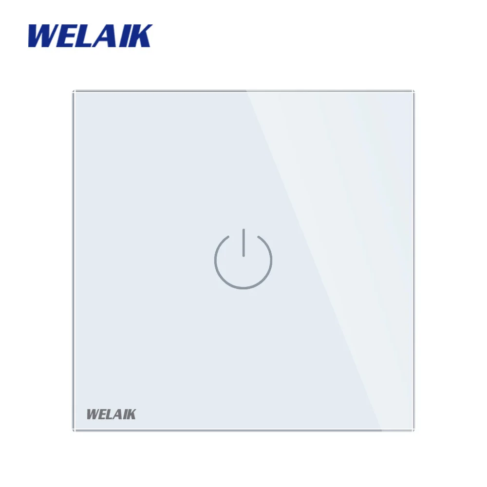  WELAIK UK Touch-Switch Crystal-Glass Panel-Switch Wall-Intelligent Switch-Smart-Switch 1gang-1way L - 33015625302