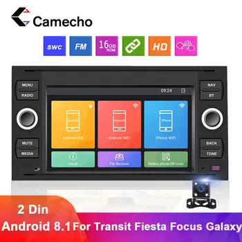 

Camecho 2 Din Android 8.1 Car radio Multimedia Video Player GPS Navigation Autoradio For Transit Fiesta Focus Galaxy Mondeo Kuga