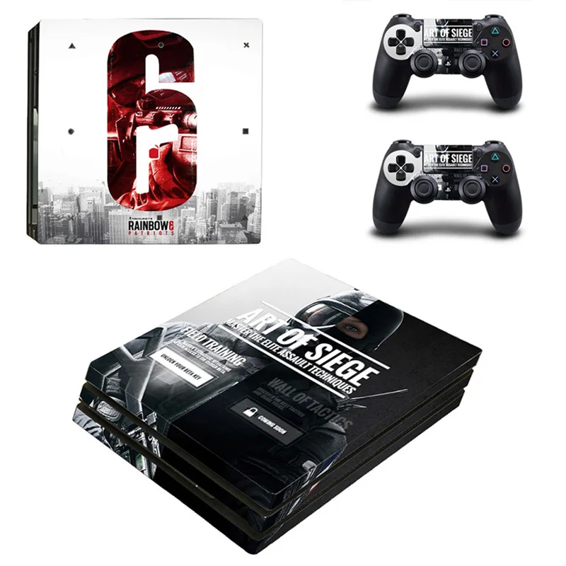 Наклейки Tom Clancy's Rainbow Six PS4 Pro PS 4 Play station 4 Pro наклейки Pegatinas для playstation 4 Pro консоль и контроллер