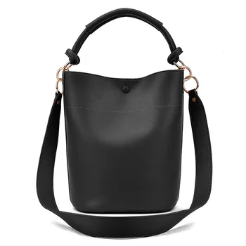 

Bucket Polyester Shoulder Bags Casual Women Solid handbag