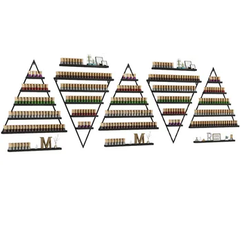 

Manicure Shelves Wall Hangers Triangular UV Polish Cosmetic Shelf Showing Stand Decoration Wall Storage Shelf Showcase Organizer