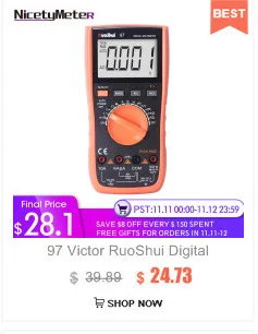 Хорошее ST-CM802 истинное среднеквадратичное значение 6000 отсчетов цифровой AC DC Токоизмерительные клещи измерение сопротивления Temerature частота мини-клещи OD