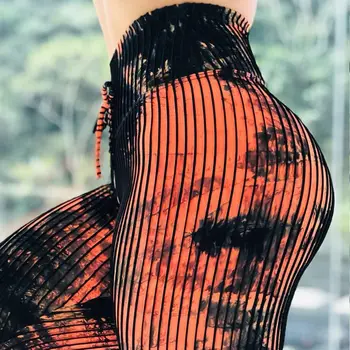 

Womens Sexy High Waist Leggings Abstract Geometric Line Pattern Slim Tights Vintage Yoga Sports Fitness Cosplay Party Pants