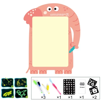 

Night Light Kids Writing Magic Drawing Board Set Children Funny Toys Draw Educational Language Toys With 4 Pens Dropship