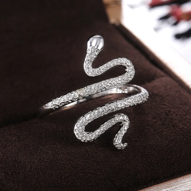 Bague en argent femme serpent