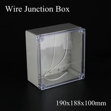 192x188x100 мм ABS IP65 водонепроницаемая Пластиковая распределительная коробка для проводов прозрачный корпус Электронный терминал