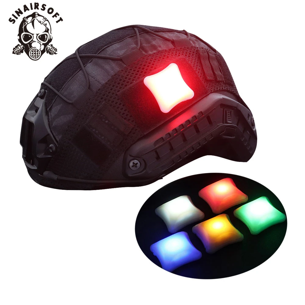 Tactical Safety Indentification Light for Helmet Military Survival Signal LED Warning Flashing Lamp Combat Airsoft Hunting | Спорт и