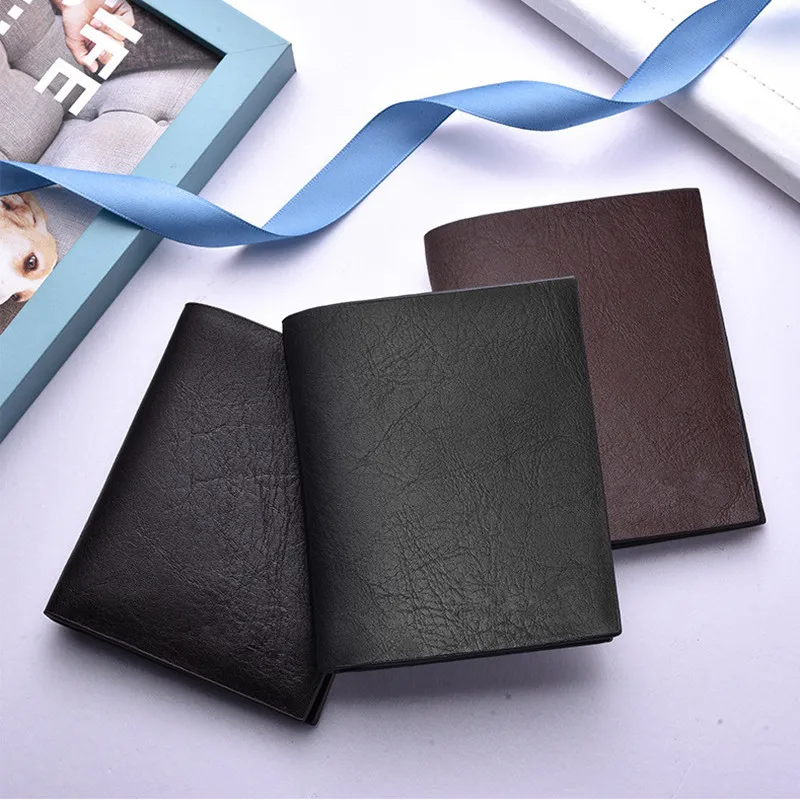 

PACGOTH Male Wallet Personality Horizontal and Vertical Men Short Wallet PU Leather Business Purse Money Clip Ultra-thin Wallet