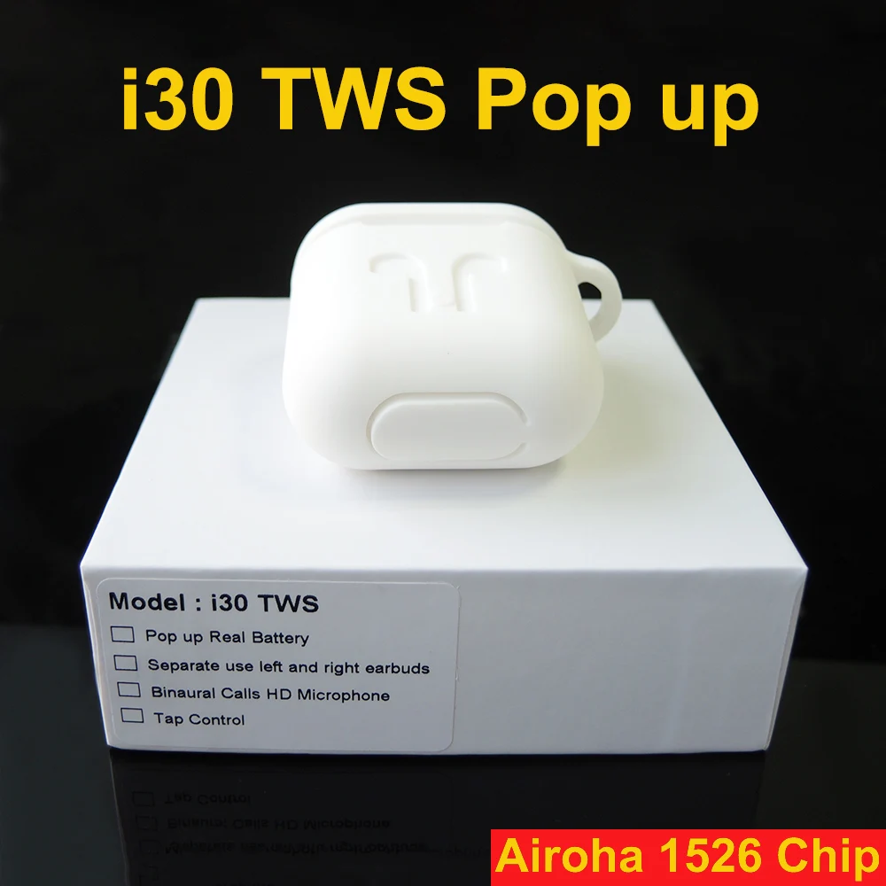 I30 TWS Airoha bluetooth наушники беспроводные супер звук 1:1 всплывающие PK i60 i200 i9000