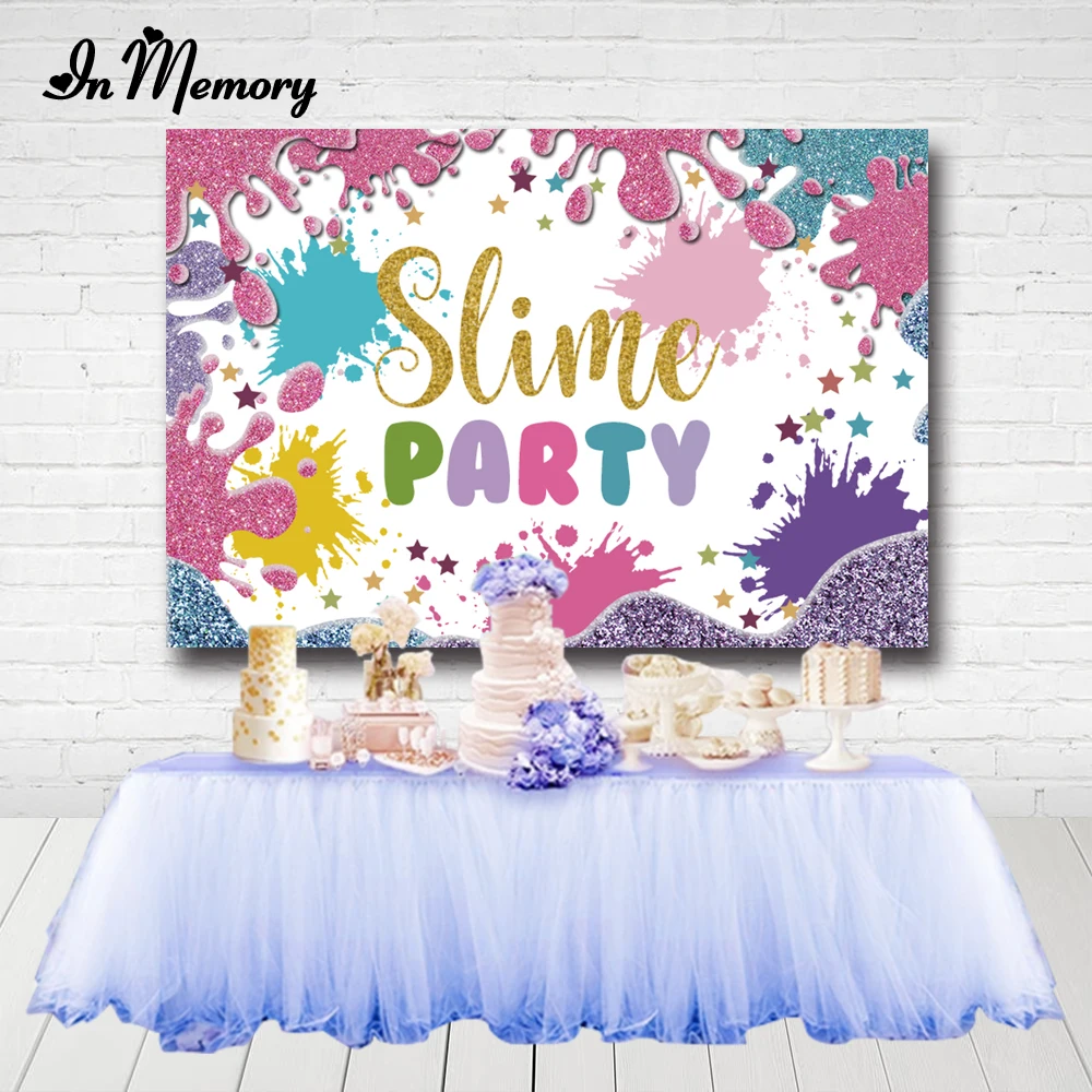 Фотофоны InMemory Slime для фотосъемки в фотостудии цветные блестящие детские фоны на