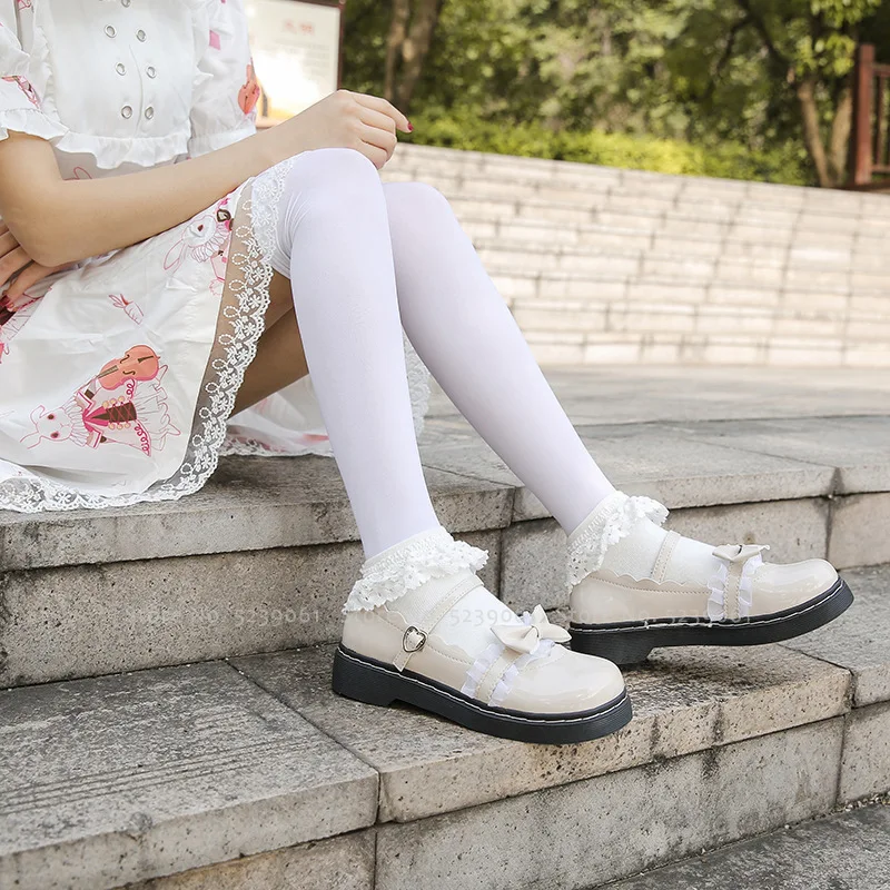 Kawaii Girls Princess Lolita JK школьная кожаная обувь аниме вечерние НКА Косплей Женщины