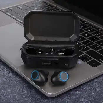 

Wireless Earbud Bluetooth 5.0 TWS Stereo Earphone Headset Earpiece with LED Digital Display Touch Control for Smartphone