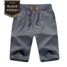 FALIZA, Новые однотонные мужские шорты, летние мужские пляжные шорты с эластичной резинкой на талии, хлопковые повседневные шорты с карманами на молнии, 5XL, DK-A