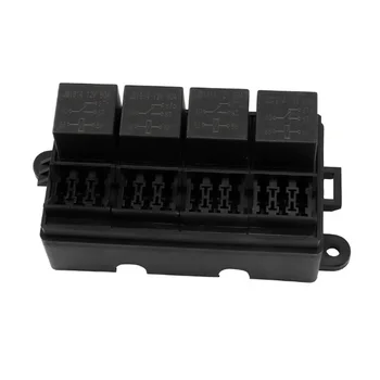 

Plastic 12 Way Blade Fuse Holder Box With Fuse 4Pcs 4pin 12 V 40A Relays For Car Truck With 12 Fuses Car Auto Accessories