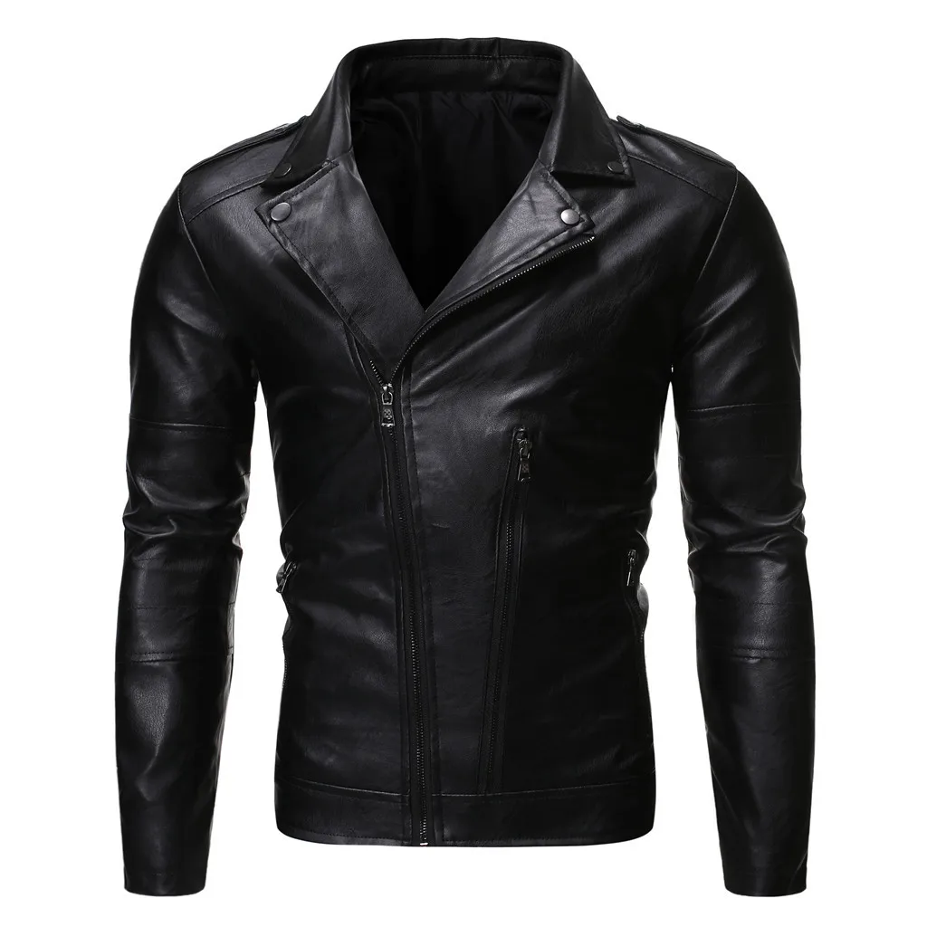 Casaco jaqueta masculino chaqueta hombre пальто мужская осенне-зимняя повседневная плотная кожаная куртка с капюшоном и длинным рукавом