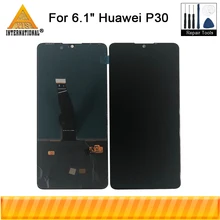 Axisinternational для 6," huawei P30 ELE-L29 ELE-L09 ЖК дисплей OLED дисплей+ сенсорная панель дигитайзер без отпечатков пальцев