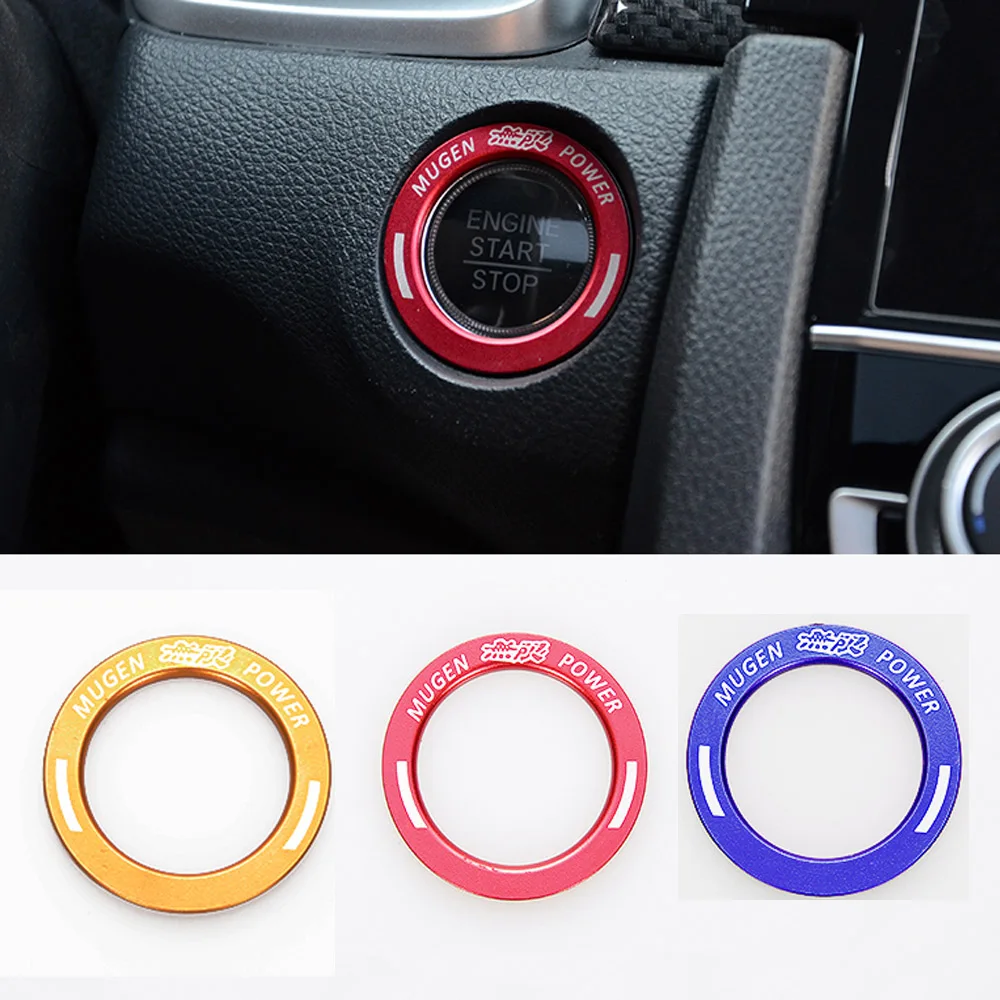 

Car Engine Start Stop Car Ignition Ignition decorative ring Sticker for Honda CIVIC 2016 2017 2018 2019 car styling Accessories