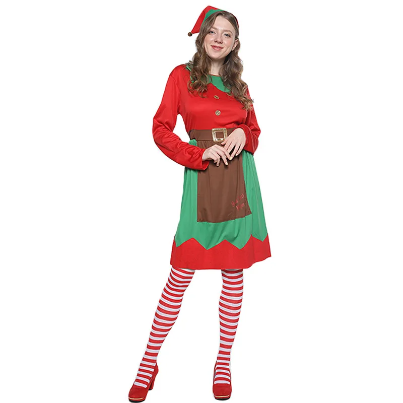 Eraspooky/Коллекция года; Рождественский костюм эльфа для косплея; Детский костюм Санта-Клауса; Одинаковая одежда для взрослых; одежда для всей семьи; Новогоднее карнавальное платье