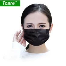 10 шт./лот, черная Нетканая одноразовая маска для лица, 4 слоя, медицинская стоматологическая Ушная петля, активированный уголь, Анти-пыль, хирургические маски для лица