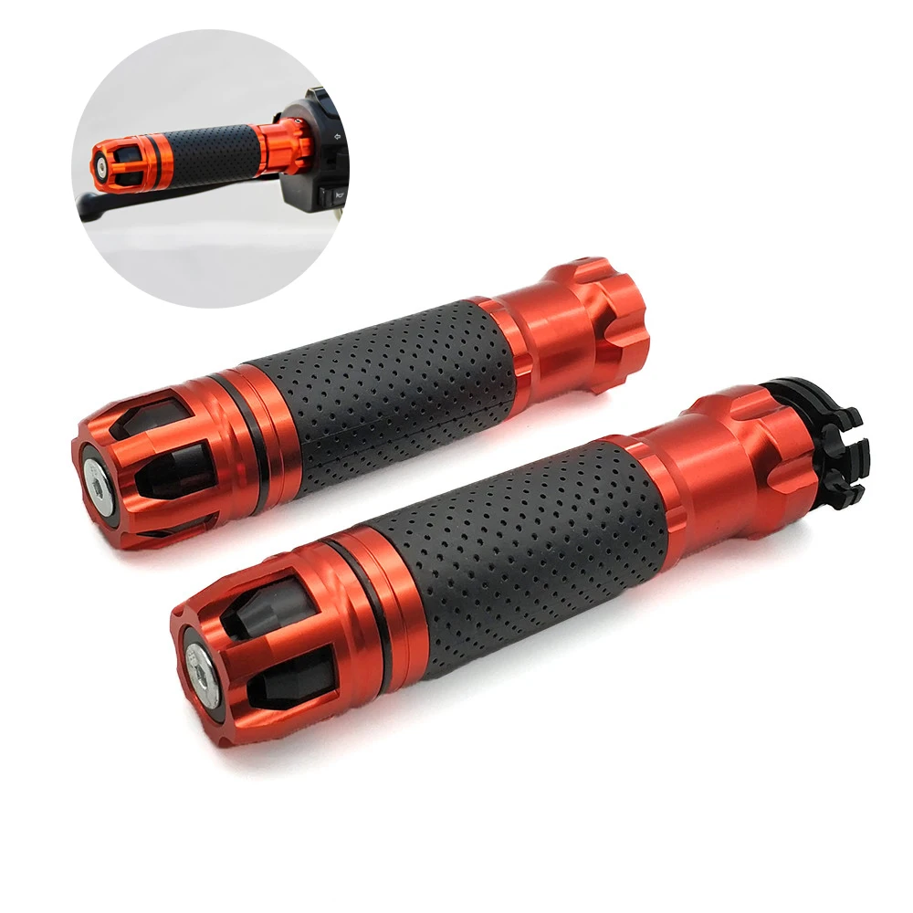 Universal 22 24MM CNC Motorcycle handle Bar Grips handlebar Ends For Honda CBR250R VFR 1200 ST 1300 Black SpiRit NC750 S X cb400