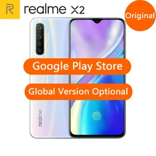 Realme X2 Смарт мобильный телефон Snapdragon 730G 64MP камера 6,4 ''полноэкранный телефон nfc VOOC 30W быстрая зарядка мобильного телефона