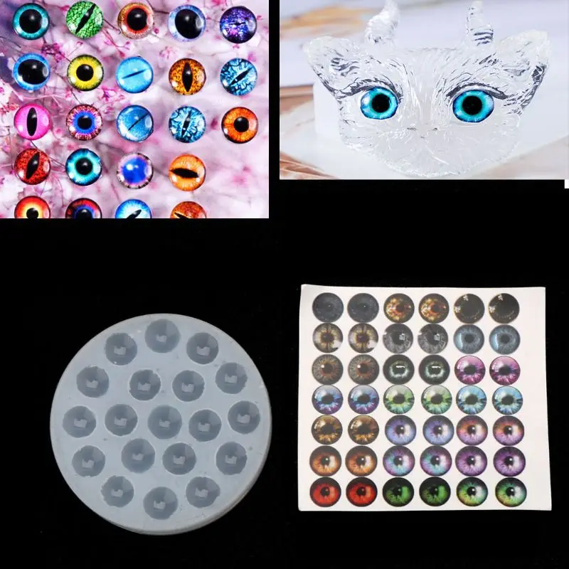DIY кукла мультфильм фигура кошка круглые глаза полимерная Форма Искусство ручное