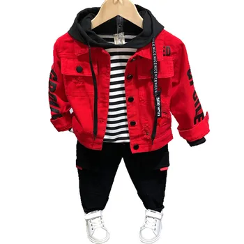 

3PCS Baby Boy Clothes Children Boys Clothing Set Girls Boys Jacket + T-shirt + Pant Girl Boy Tracksuit Set Casual Kids Clothes