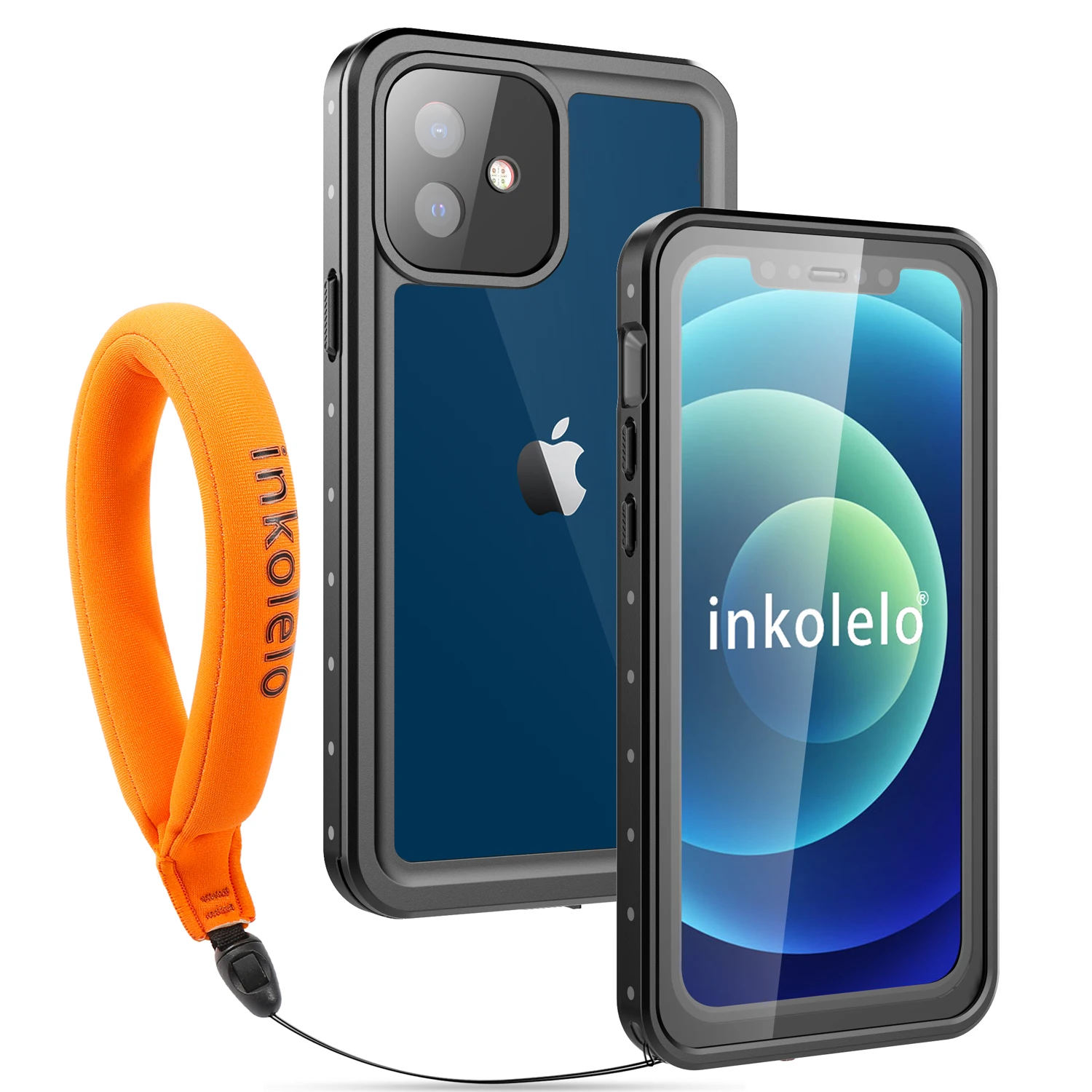 inkolelo Compatible with iPhone 12 Pro Max Waterproof Case, Built-in Screen  Full-Body Protector with Floating Strap IP68 Waterproof Case for iPhone 12