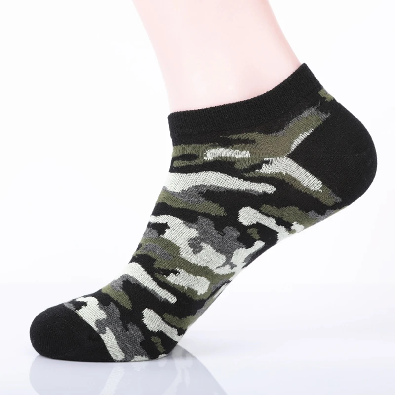 

XPAY Mens New Arrival Fashion Outdoor Cotton Military Fans Camouflage Ankle With Embroidery Fast Delivery Socks