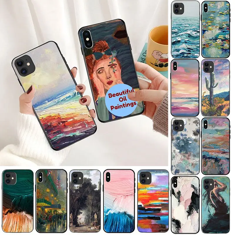 Чехол для телефона картина маслом на заказ фото мягкий чехол Fundas iPhone 11 pro XS MAX 8 7 6 6S