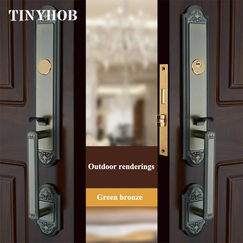 European Villa Door Lock Green Bronze Doubleopen Folio Door Lock Solid
