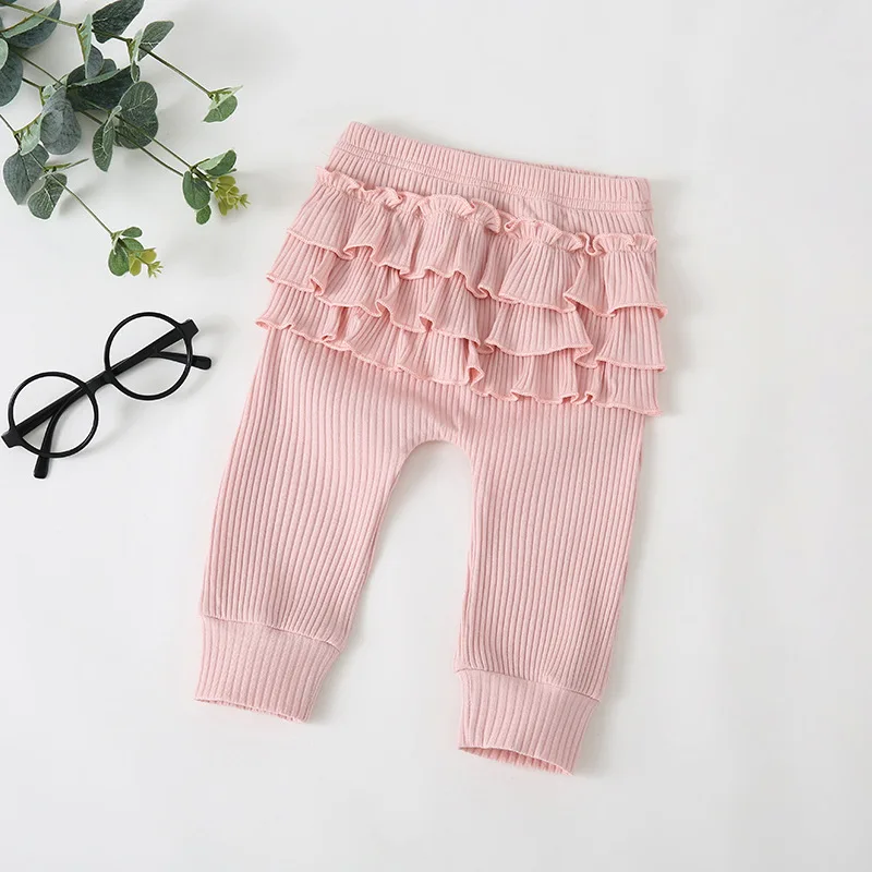 0-24M Newborn Infant Baby Girls Ruffle T-Shirt Romper Tops Leggings Pant Outfits Clothes Set Long Sleeve Fall Winter Clothing