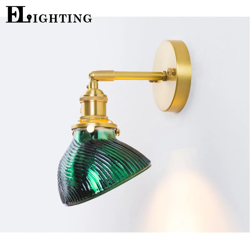 EL винтажный стеклянный и медный настенный светильник персональный художественный светильник для столовой гостиной внутренний светильник ing