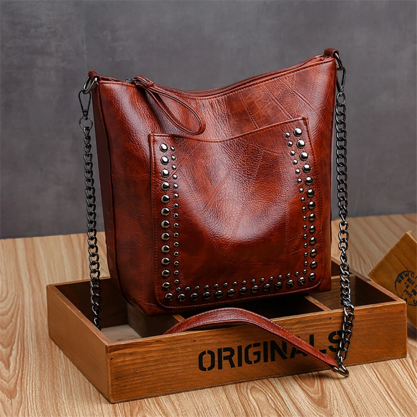 rivet chain bag