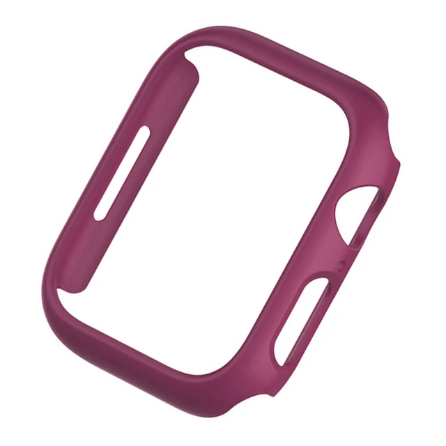 Case for Apple Watch Case Series 7 41mm 45mm iWatch Bumper Edge Case PC Shockproof Protective Cover Frame for iWatch 7 654 321 Wine Red