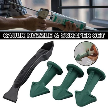 

Multi-functional Glass Glue Scraper Tool Sealant Scraper and Trowel Nozzle Plus and Silicone Caulking Tools