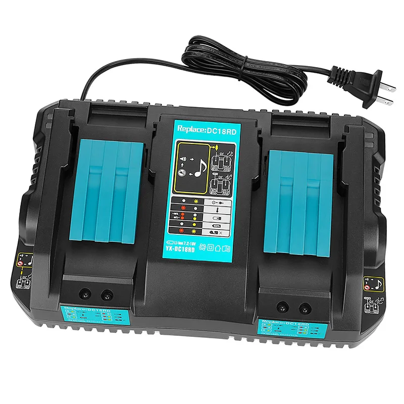 

Newest Dual Charger 14.4-18V DC18RC Fast Charging Fit for Makita Battery