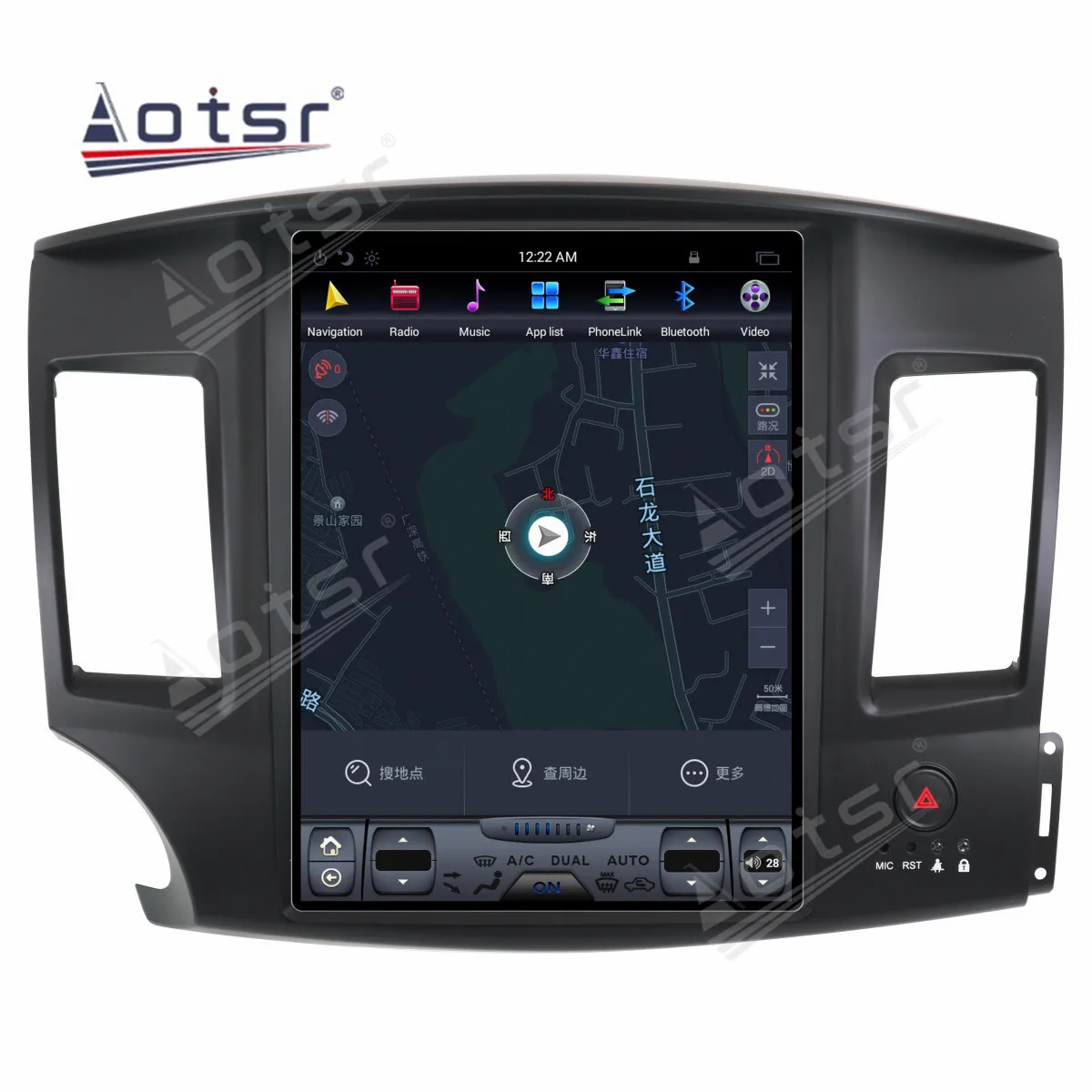 128GB Android Car Radio Player Multimedia Tesla Style PX6 For Mitsubishi Lancer EVO 2007+ Auto GPS Navigation DSP Carplay 4G SIM