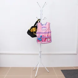 Soporte de hierro para abrigos, percha de árbol, rama de árbol, estante para sombreros, 12 ganchos, estante organizador de ropa para el dormitorio del hogar (blanco)