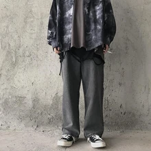 Женские джинсы в Корейском стиле, Ретро стиль Харадзюку, ностальгические, новые, Ulzzang Mujer, хип-хоп, свободные, прямые, широкие, штаны унисекс