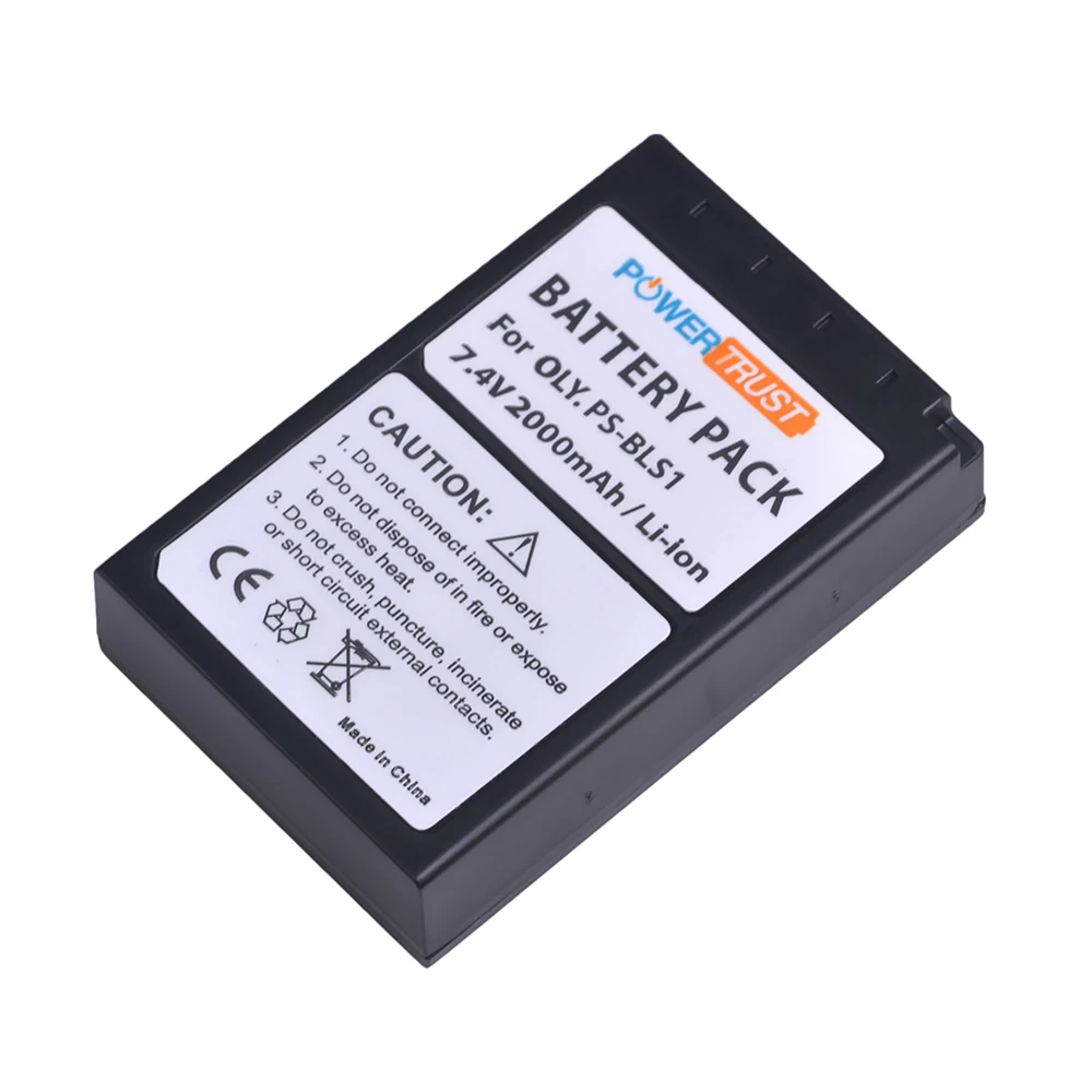 2000mAh BLS-1 BLS1 Battery and Charger for Olympus PS-BLS1 PEN E-PL1 E-PM1 EP3 EPL3 Evolt E-420 E-620 E-450 Digital SLR Cameras