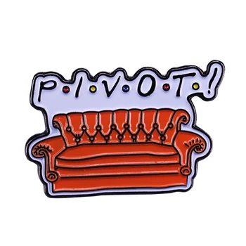 

Pivot couch badge popular icons from Friends TV show gift