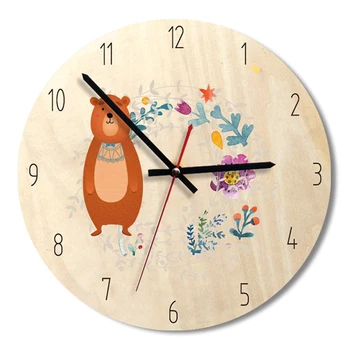 

Framelss Wooden Wall Clock For Home Decrotive Nordic Style Creative Simple Wall Clock