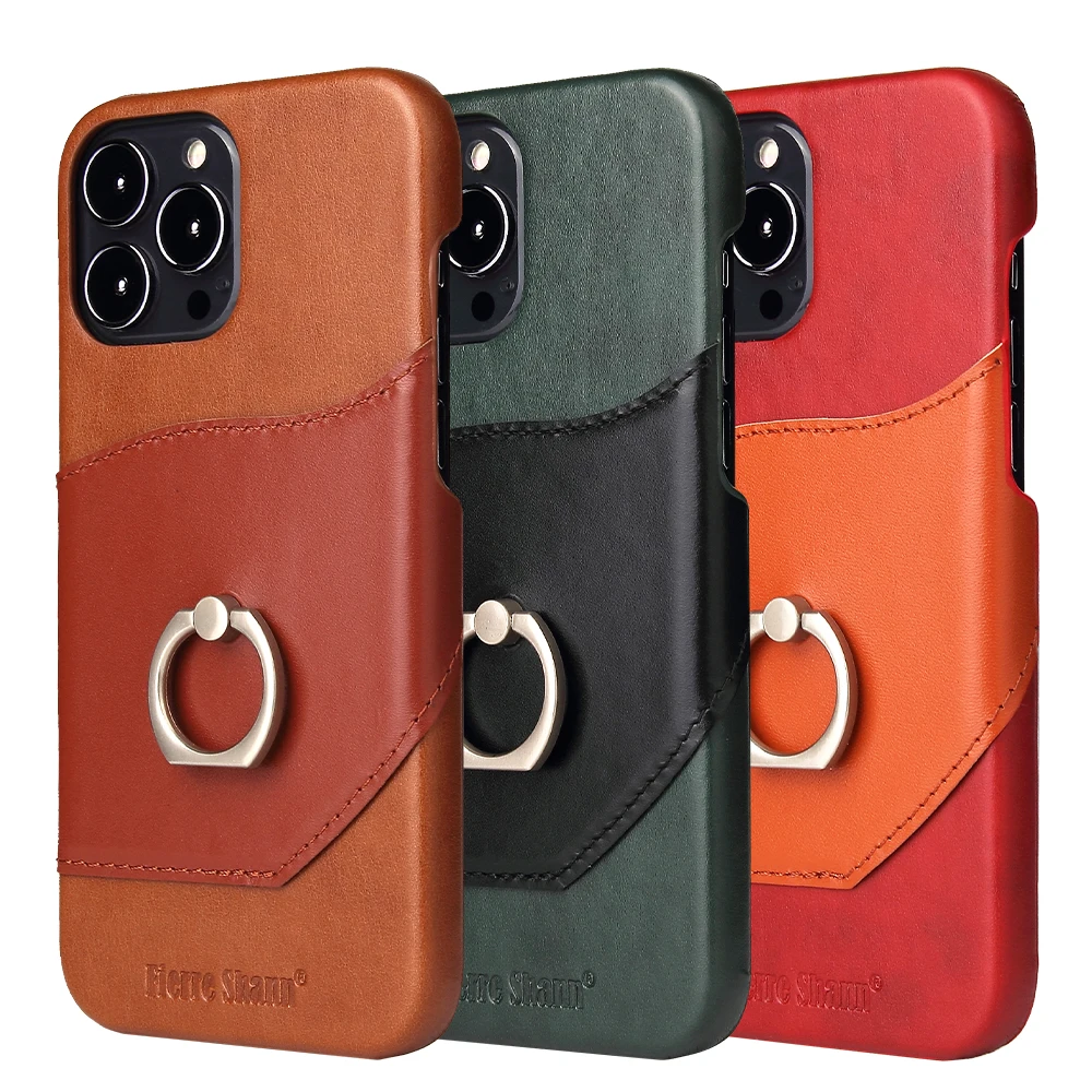 

Чехол-книжка Fierre shann из натуральной кожи для iPhone 13 Mini Pro Max