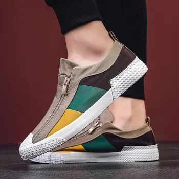 

Fashion shoes men Outdoor summer Canvas Casual Slip-On Shoes casual Breathable Sneakers men tenis masculino adulto